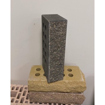 Цегла облицювальна пустотіла ECOBRICK з фаскою мармурова сіра