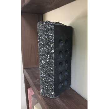 Цегла облицювальна пустотіла ECOBRICK скеля тичок чорний