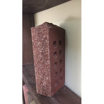 Цегла облицювальна ECOBRICK скеля ложок 250x100x65 мм червона