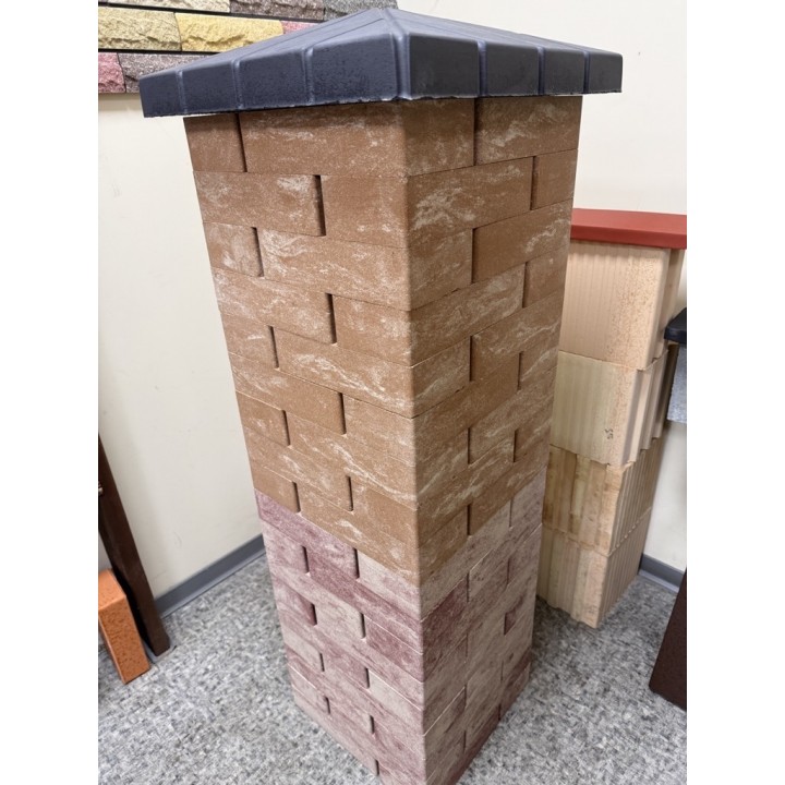 Цегла облицювальна ECOBRICK гладка 250x120x65 мм для паркану 