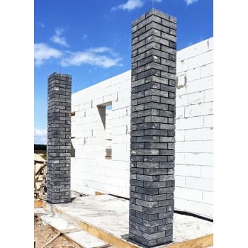 Цегла облицювальна колор мікс ECOBRICK чорно-біла
