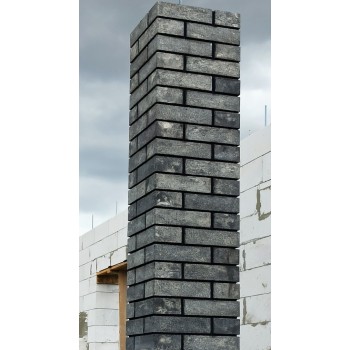 Цегла облицювальна колор мікс для паркану  ECOBRICK Онікс